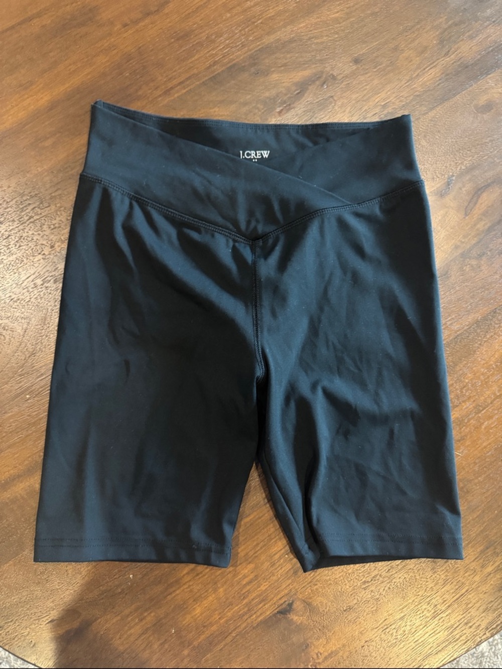 J. Crew Black High-Waist V-Front Bike Shorts